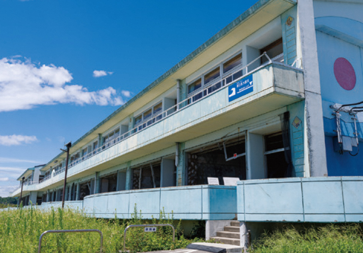 震災遺構 浪江町立請戸（うけど）小学校の外観