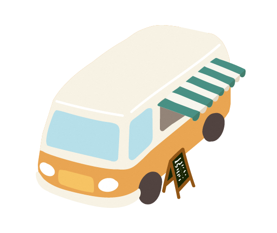 キッチンカーのイラスト