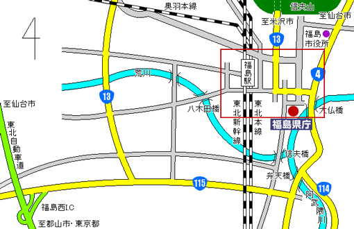 県庁へのマップ画像