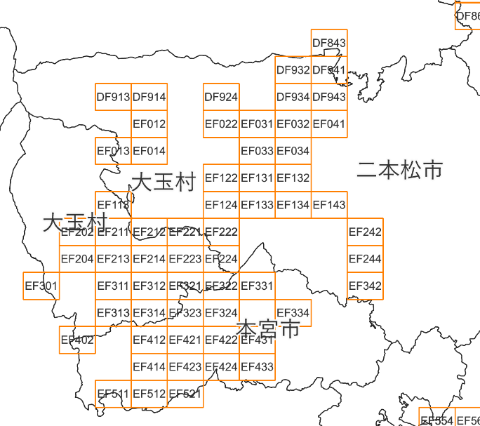指定道路図（二本松市）