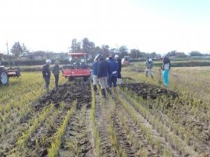 ロータリー耕の様子