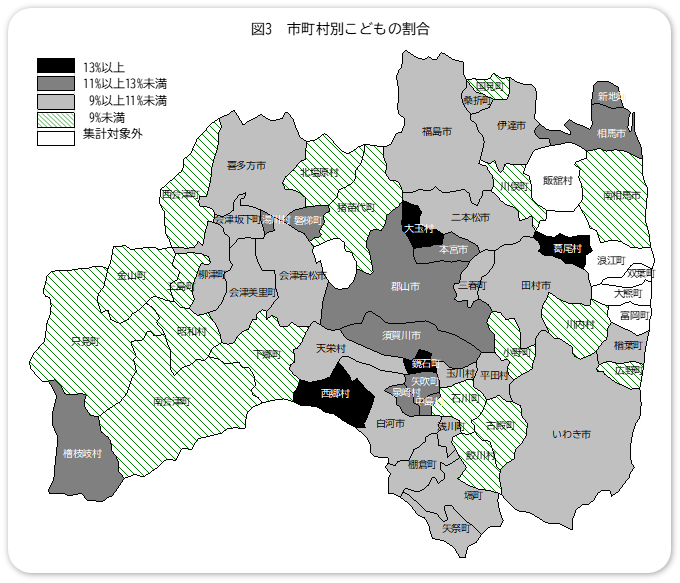 市町村別こどもの割合
