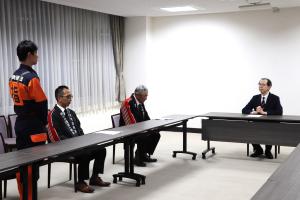 全国消防操法大会出場チーム表敬訪問写真１