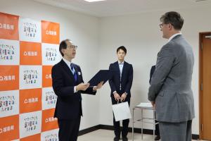 ホッカイスイサンＣＥＯ表敬訪問写真１