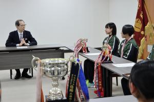 第36回都道府県対抗全日本中学生ソフトテニス大会福島県選手団優勝報告写真2