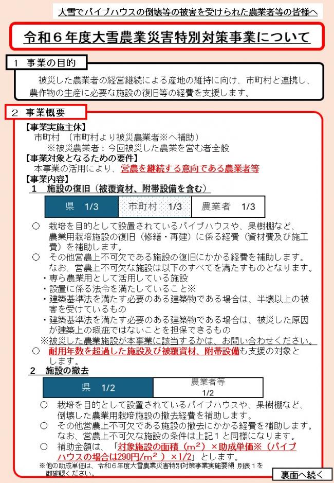 事業チラシの表面。表示されていない場合は、PDFファイルをダウンロードください。