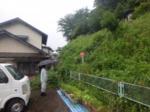 鮫川村大字赤坂東野字広畑地内(急傾斜地崩落危険区域)の様子