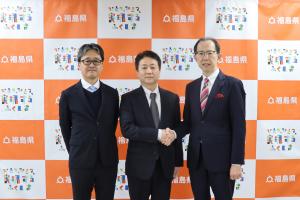 知事、ジェトロベルリン事務所所長、福島貿易情報センター所長が並んでいる