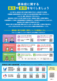 感染症に関する偏見や差別をなくしましょう