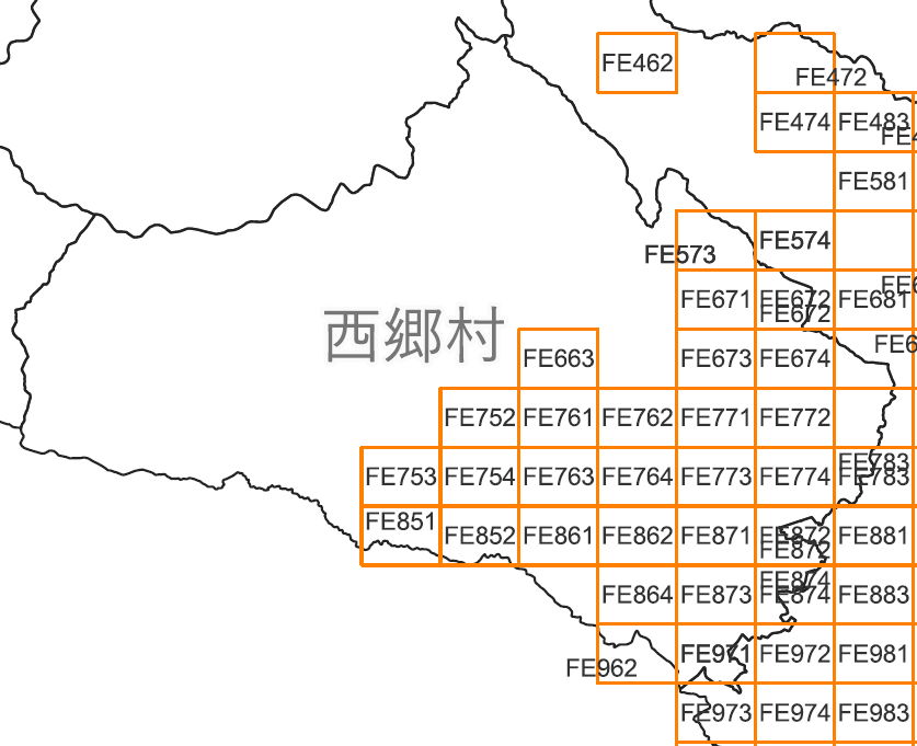 指定道路図（西郷村）