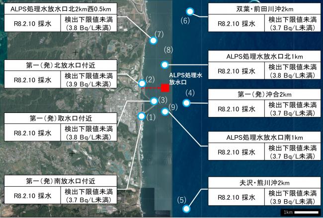 ALPS処理水に係る海水モニタリングの結果