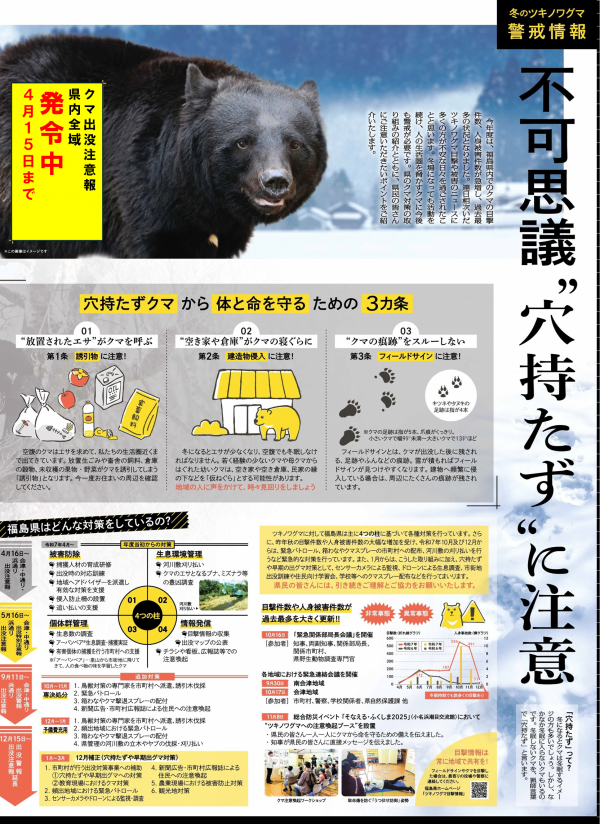 クマ出没注意ポスター（4.15）