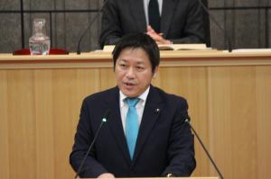 一般質問（鳥居作弥議員）の写真