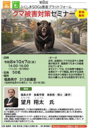 クマ被害対策セミナー チラシ表