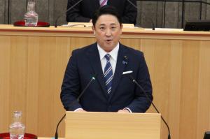 一般質問（誉田憲孝議員）の写真